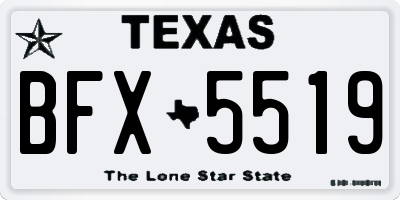 TX license plate BFX5519