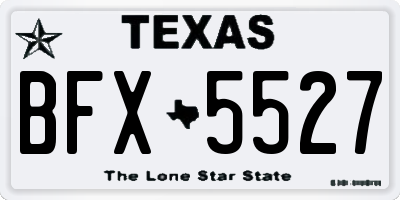 TX license plate BFX5527