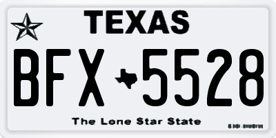 TX license plate BFX5528