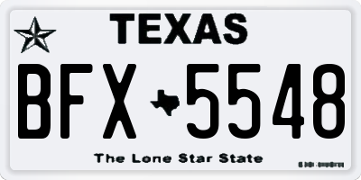 TX license plate BFX5548