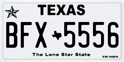 TX license plate BFX5556