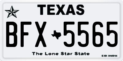 TX license plate BFX5565