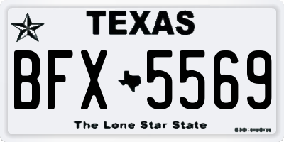 TX license plate BFX5569