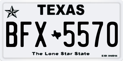 TX license plate BFX5570