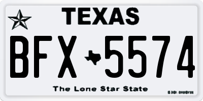TX license plate BFX5574