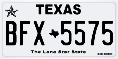 TX license plate BFX5575