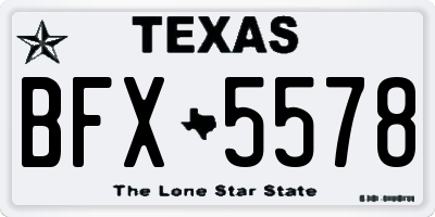 TX license plate BFX5578