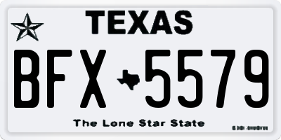TX license plate BFX5579