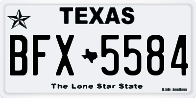 TX license plate BFX5584