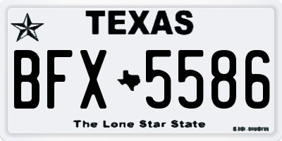 TX license plate BFX5586