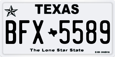 TX license plate BFX5589
