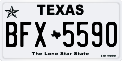 TX license plate BFX5590