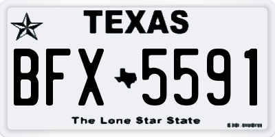 TX license plate BFX5591
