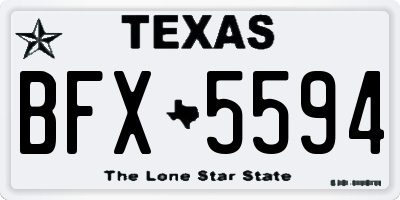 TX license plate BFX5594