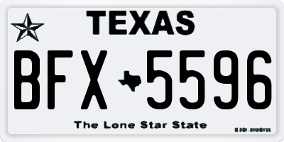 TX license plate BFX5596