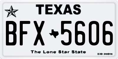 TX license plate BFX5606