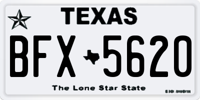 TX license plate BFX5620