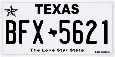 TX license plate BFX5621