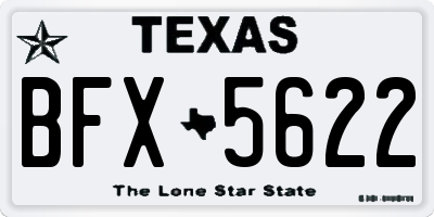 TX license plate BFX5622