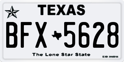 TX license plate BFX5628