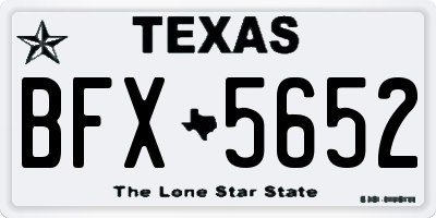 TX license plate BFX5652