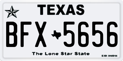 TX license plate BFX5656