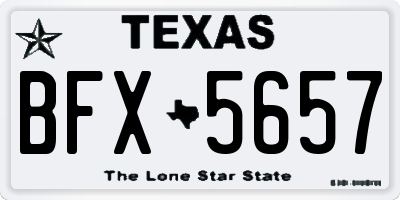 TX license plate BFX5657