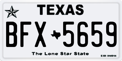 TX license plate BFX5659