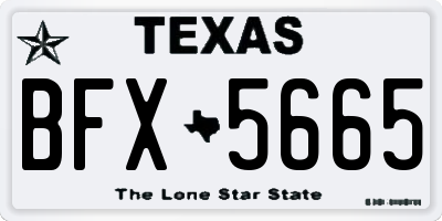 TX license plate BFX5665