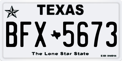 TX license plate BFX5673