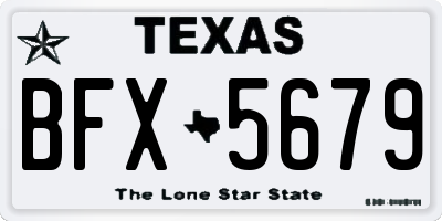 TX license plate BFX5679