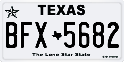 TX license plate BFX5682