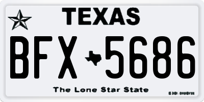 TX license plate BFX5686