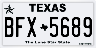 TX license plate BFX5689