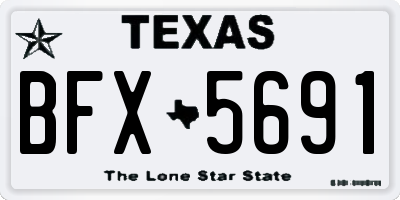 TX license plate BFX5691