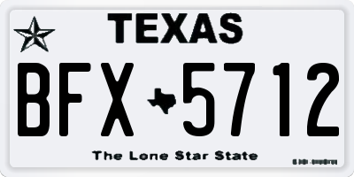 TX license plate BFX5712