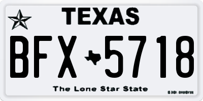 TX license plate BFX5718