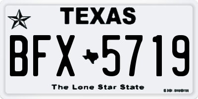 TX license plate BFX5719