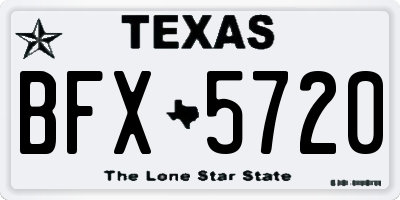 TX license plate BFX5720