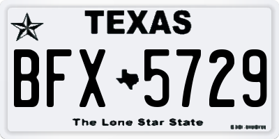 TX license plate BFX5729