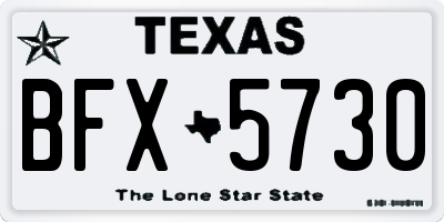 TX license plate BFX5730