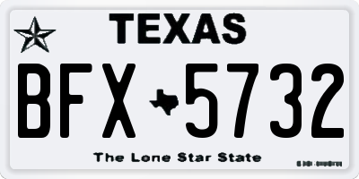 TX license plate BFX5732