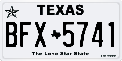 TX license plate BFX5741