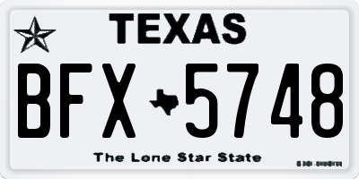 TX license plate BFX5748