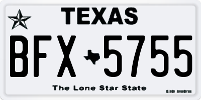 TX license plate BFX5755