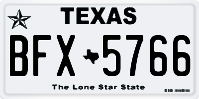 TX license plate BFX5766