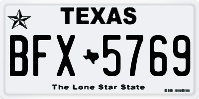 TX license plate BFX5769