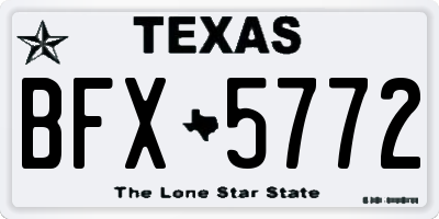 TX license plate BFX5772