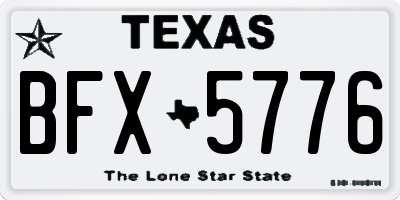 TX license plate BFX5776