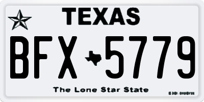 TX license plate BFX5779